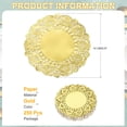 thumbnail image 2 of Uxcell 250 Pcs Servilletas de Papel de 5.5 Pulgadas Redondas de Encaje Decorativas, Papeles Desechables para Comidas y Fiestas, Dorado, 2 of 6