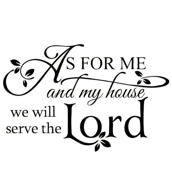 CCOCC As for Me And My House We Will Serve The Lord Vinyl Decal Sticker Bible Verse Christian Wall Quote Home Decor Bible Verse Stickers