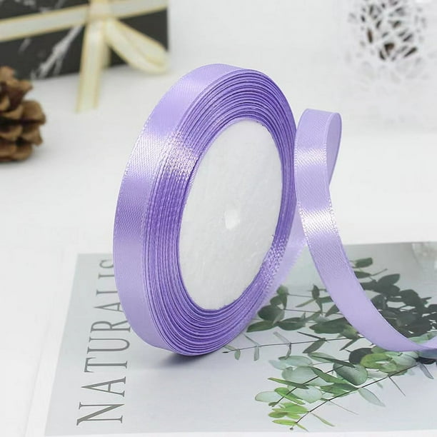 Nvzi regalos, flores, cintas para embalaje de cajas de regalo, cinta de 1 cm, cinta para trenzar, cintas para embalaje de decoración de flores (violeta claro)