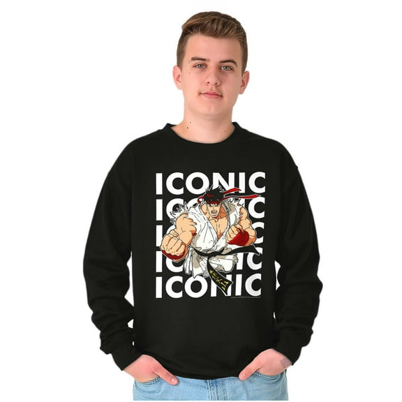 Street Fighter Iconic Video Game Ryu Sweatshirt for Men or Women Brisco Brands S
