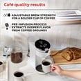 thumbnail image 3 of K-Cup Pod Compatible Single Serve Coffee Maker with Reusable Pod and Bold Setting, 8-12oz, 40oz Reservoir, White, 3 of 5
