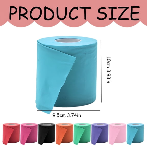 CCOCC 2026 New Colored Small Roll Paper Light Pink, Colored Toilet Paper Multicolor Funny Novelty Toilet Paper Sustainable and Soft for Home Camping Travel, for Parties, Events, Picnics, Gifts.