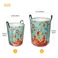 thumbnail image 3 of Balery Floating Colorful Cereal Cesta de ropa redonda con asas, impermeable, independiente, para ropa, juguetes, dormitorio y familia-Small, 3 of 6