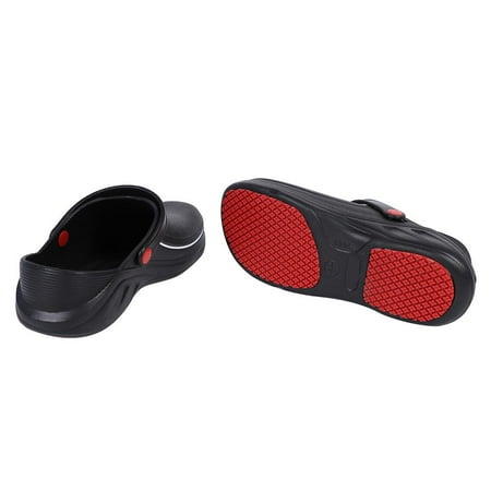 Fdit Male Chef Sandals Shoes For Kitchen Workers Super Anti Skid Shoes Black Cook Shoes 41 Cook Shoes Walmart Canada