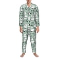 thumbnail image 3 of Uemuo Puppy Pattern 2-Piece Loungewear Set - Men’s Soft Sleepwear, Cozy Winter PJs, Comfy Sleep Set-XX-Large, 3 of 7