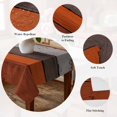 thumbnail image 5 of Burnt Orange Grey Table Cloth Waterproof Tablecloths, Vintage Stripe Farmhouse Wood Grain Tablecloth Dining Table Cover for Kitchen Party Tabletop Outdoor, Rectangle Tablecloth 52x70 Inch, 5 of 9