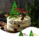 thumbnail image 1 of Adorno para tarta de Navidad - Decoración de árbol de papel con purpurina para mesa de postres, 16x10cm Material de Fiesta Rojo y Verde, 1 of 6