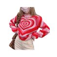 thumbnail image 3 of Gureui Women Vintage Argyle Knitted Sweater Oversized Aesthetic Long Sleeve Pullovers Knitwear Y2K E-Girl Sweater, 3 of 9