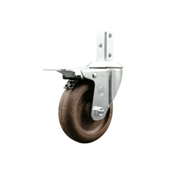 4 Inch High Temp Glass Filled Nylon 7/8 Inch Stem Caster with Total Lock Brake