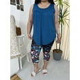 thumbnail image 3 of TIYOMI Women's Plus Size American Star Capris 3X Knee-Length Leggings Stretchy Capri 4th of July Casual Butt Fit Leggings High Waist Wear Out Capri 3XL 22W 24W, 3 of 5
