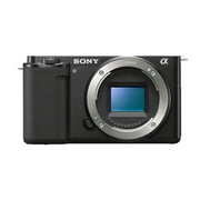 Sony ZV-E10 Mirrorless Camera (Body) with 2 Pack 128GB Memory Card + Flash + Tripod + Case + ZeeTech Accessory Bundle (Black) (International Version)