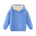 thumbnail image 5 of SEAOPEN Unisex Boys Girls Winter Sherpa Lined Hoodie Kid's Fleece Pullover Hooded Sweatshirt under 10 Light Blue,3 Years, 5 of 5
