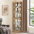 thumbnail image 5 of S-Home Curio Cabinet, Lighted Corner Glass, Adjustable Shelves, 70 x 16 x 15.31 Inches, 5 of 15