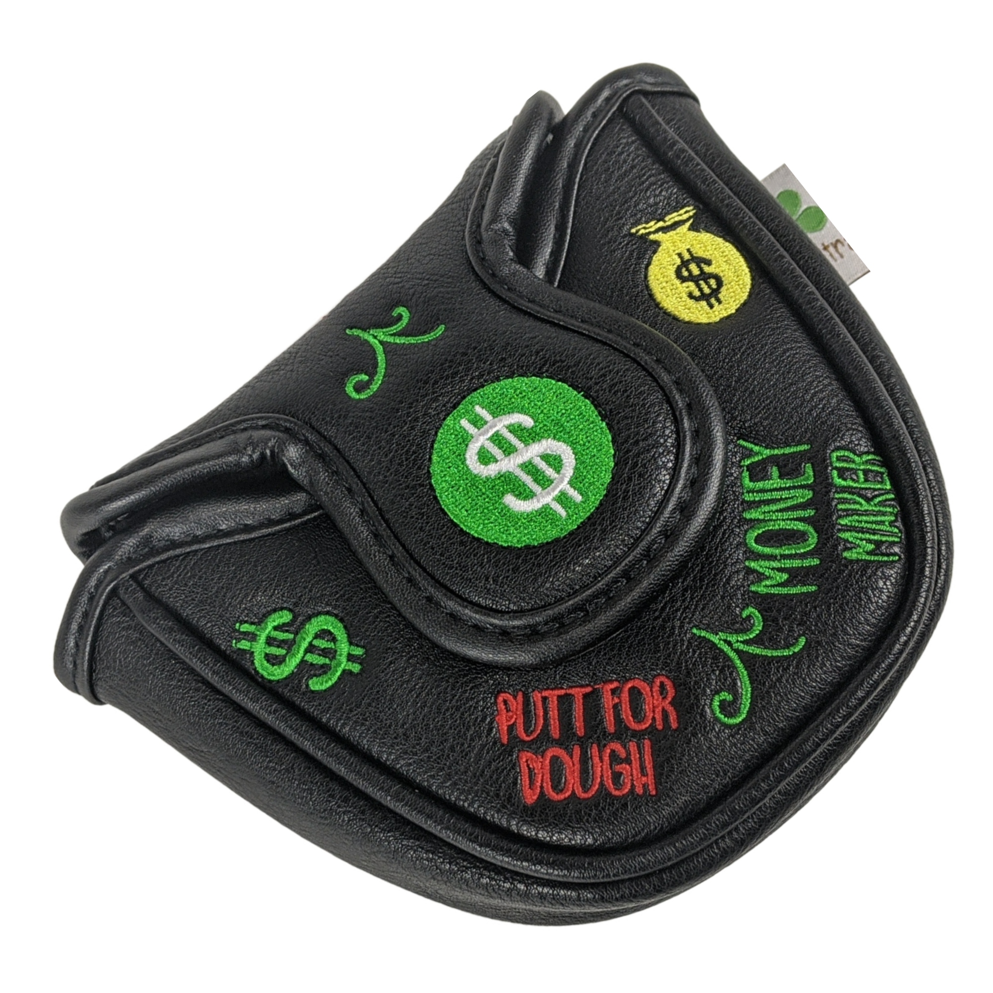 Foretra – Putt for Dough / Money Maker - Black Golf Putter Headcover Quality PU Leather Magnetic Closure for Mallet Style Putters Like Scotty Cameron Odyssey TaylorMade Ping