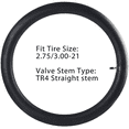 thumbnail image 2 of 2PCS 2.75/3.00-21 Inner Tube Fit Motorcycle with 21Inch Tires, 80/100-21 Inner Tube Replacement with TR4 Valve Stem,2 x Inner Tube,black, 2 of 5