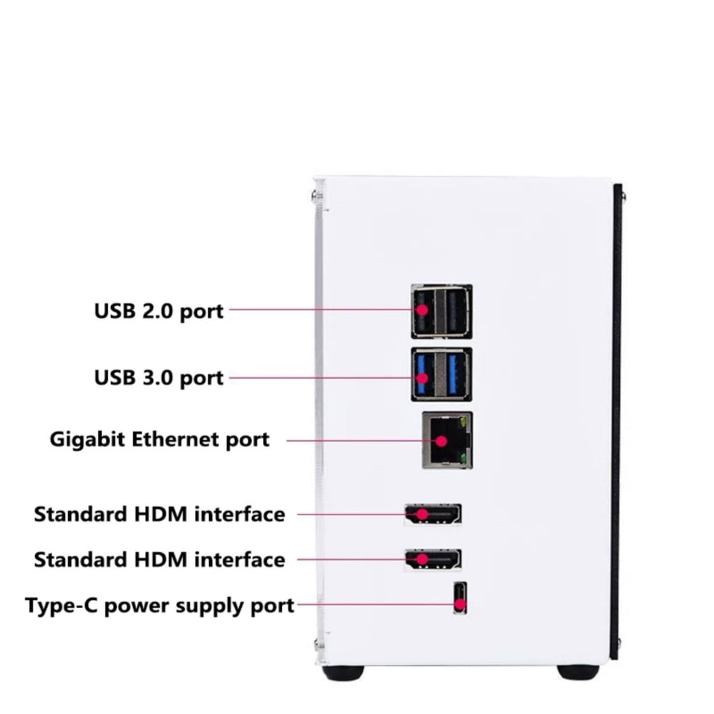 AOOOWER NVMe M.2 SSDs PCIe Mini PC Case for 5 Featuring NVMe M.2 SSDs Support and Two RGBs Fan