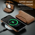 thumbnail image 5 of Dteck for iPhone 16e Magnetic Case with Detachable Wallet Card Holder, Compatible with MagSafe, RFID Blocking Credit Slots Kickstand Shockproof Phone Cover for Women Men,Brown, 5 of 6