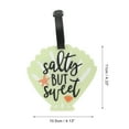 thumbnail image 2 of Unique Bargains 1 Pc Letter Shell Luggage Tag for Travelling Light Green Soft Rubber, 2 of 4