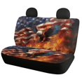 thumbnail image 4 of Binienty Flag Eagle Car Seat Covers Sets of 4 Vehicle Front Seat Protector + Rear Bench Seat Cover Car Seat Pad Mat Auto Interior Protection for Women Men,Easy to Install, 4 of 6
