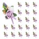 thumbnail image 1 of 20 piezas de boutonnieres púrpura claro para hombres, corsage de flores artificiales para fiesta de bodas, 1 of 7
