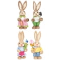 thumbnail image 1 of 4 Estatuas de de Decoración de Conejo de Pascua de Paja con Adorno de Arte Animal de Ropa Macarena Conejo de Pascua de paja, 1 of 4