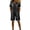 F-61Black, variant on ZHOGXU Women's Summer Romper Short Sleeve Lapel Button Front Comfortable Stylish Jumpsuits With Pockets For Casual Daily Wear,Black,L
