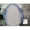 thumbnail image 6 of Soft Microfiber Bathroom Toilet Lid Cover, Machine Washable Seat Covers, 18x18, Stays in Place Rubber Backing, Fits Most Round, Elongated and Oblong Lids, Home Decor Accessories, Blue, 6 of 8