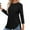 Black, variant on Chiccall Womens Lightweight Sweaters Fall Loose Ribbed Knit Crew Neck Side Slit Tops Blouse