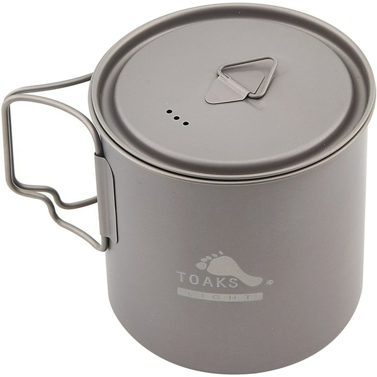 TOAKS Light Titanium 650ml Outdoor Camping Cook Pot POT-650
