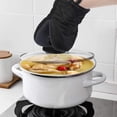 thumbnail image 3 of SHAR Mini Oven Mitts, 2 Pack 500 Degree Heat Resistant Short Oven Mitts to protect hands with non-slip surfaces and a hanging loop for cookware/bakeware., 3 of 5