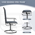 thumbnail image 6 of POTEBAN Textilene High Back Outdoor Dining Chair - Set of 2, Navy Blue, 6 of 9