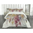 thumbnail image 2 of Ambesonne Spring Quilted Bedspread Set 3 Pcs, Farmhouse Dreamy Lavenders, King Size, Mustard Dried Rose Pearl, 2 of 4
