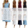 thumbnail image 3 of QUNYINEY Sleeveless Womens Summer Dresses Casual Midi Button Down White A Line Sundress with Pockets Collared Loose Fit Dresses S-2XL, 3 of 5