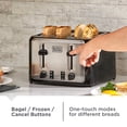 thumbnail image 6 of BLACK+DECKER Black/Silver 4‑Slice Toaster with Extra‑Wide Slots, 7 Adjustable Shade Settings, High‑Lift Lever & Drop‑Down Crumb Tray, 6 of 12