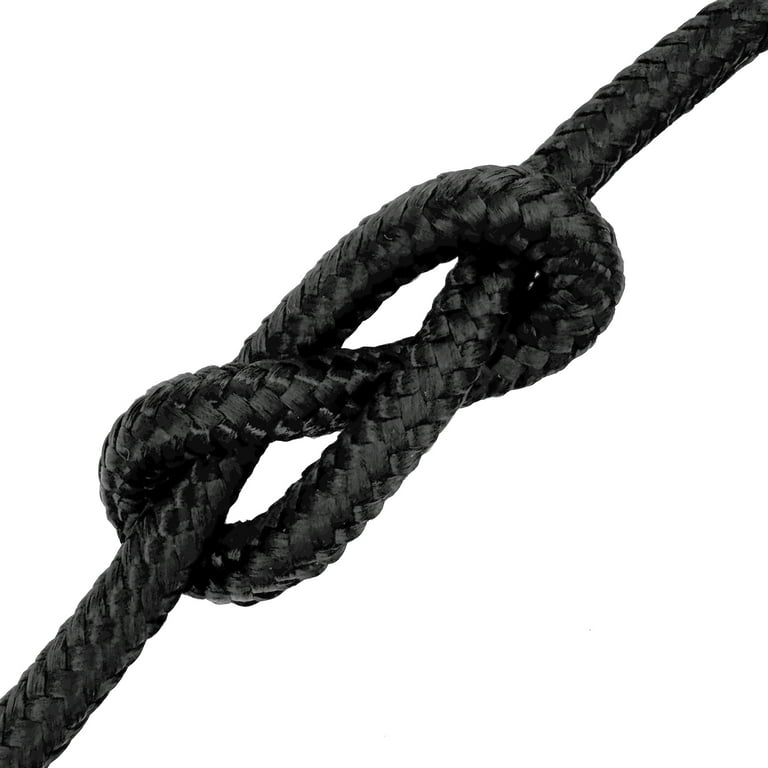 Hyper Tough Polypropylene Utility Rope 3/8 inch x 50 feet Black