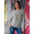 thumbnail image 2 of Music Treble Clef Sweatshirt Women -Image by Shutterstock, Female 5X-Large, 2 of 4