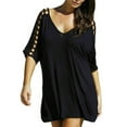 thumbnail image 1 of Robe de Plage à Manches Courtes pour Femmes Grande Taille, 1 of 6