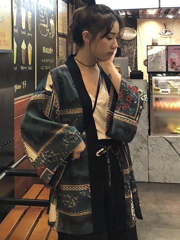 Women Floral Kimono Cardigan Chiffon 