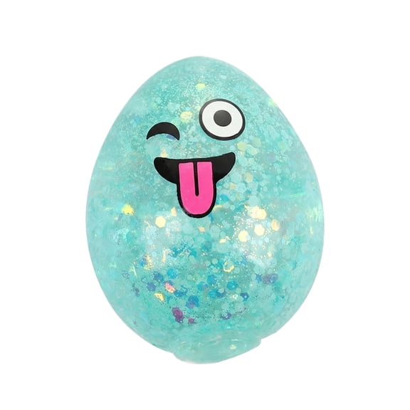 Squishy Egg Sugar Stress Balls, Egg Sugar Ball Fidget Toys, Glitter Eggs Squishy Toys for Adults, Kawaii Eggs Sensory Squishies, Easter Basket Stuffers (F)