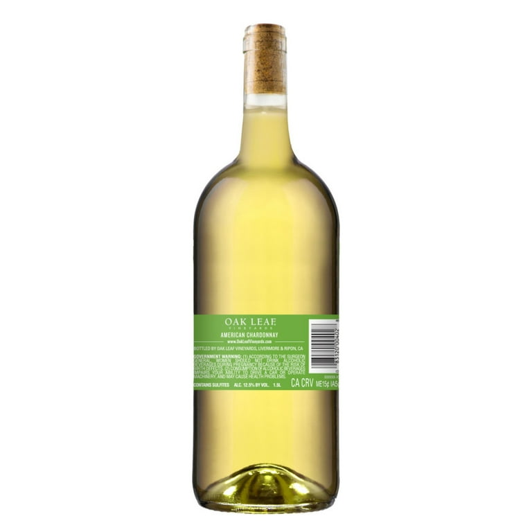 Oak Leaf Vineyards Chardonnay White Wine 1.5L Bottle with Green