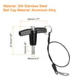 thumbnail image 2 of Unique Bargains T Handle Lock Pins, 13/64' Pin Dia. 25/64' Usage Length Stainless Steel Push Button Quick Release Pin, 2 of 5