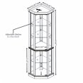 thumbnail image 3 of 70'' Farmhouse Display Curio Cabinet with LED Lights, 5 Tier Freestanding Display Cabinets with Adjustable Shelves, Floor Standing Corner Wine Cabinet Storage Rack,  Antique White, 3 of 9