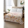thumbnail image 2 of Spring Floral Flat Sheets Only Queen Size, Soft Breathable Bed Top Sheets for Mattress, Pastoral Botanical Summer Flowers Vintage Luxury Bedding Flat Sheets for Home Hotel Bedroom Bed Protection, 2 of 9