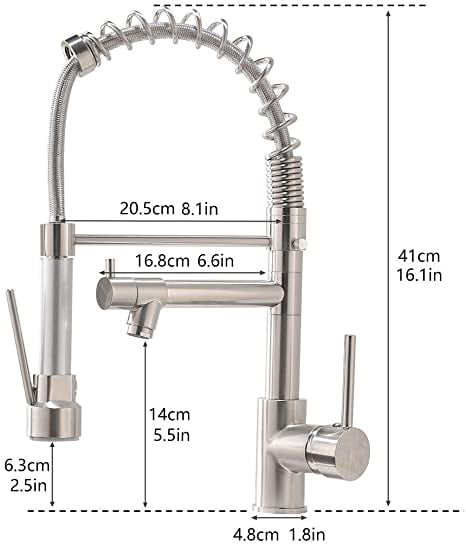 Aimadi Contemporary Kitchen Sink Faucet,Single Handle Stainless 