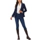 thumbnail image 2 of Chaqueta de mezclilla de manga larga con solapa y botones para mujer INSPIRE CHIC con bolsillos XL negro-azul, 2 of 6
