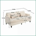 thumbnail image 6 of Mid Century Modern 2-Seat Chenille Loveseat for Living Room Bedroom with Solid Wood Frame – Beige | Chenille | Wood, 6 of 20