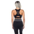 thumbnail image 3 of White Mark Women's Cut Out Back Mesh Sports Bra, 3 of 5