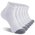 thumbnail image 1 of Paquete de 6 calcetines de tobillo para hombre con amortiguación, calcetines deportivos para correr, calcetines deportivos de corte bajo para hombre, calcetines antideslizantes invisibles, 1 of 5