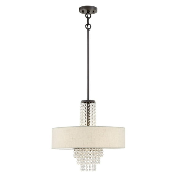 Livex Lighting Carlisle 4 Light Pendant Light in English Bronze