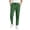 Dark Green -AS22, variant on Dwellite Men's Casual Pants Fit Elastic Waist Drawstring Twill Pants Straight Leg Pants with Pocket Cyan L